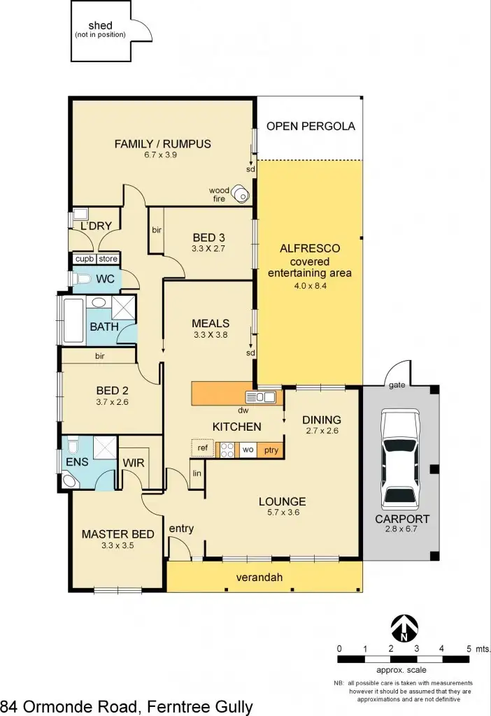Floorplan of Homely house listing, 84 Ormonde Road, Ferntree Gully VIC 3156