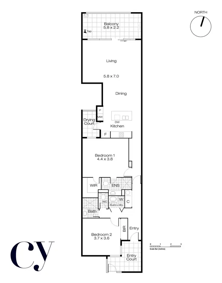 Floorplan of Homely apartment listing, 11/5 Bannister Street, Fremantle WA 6160
