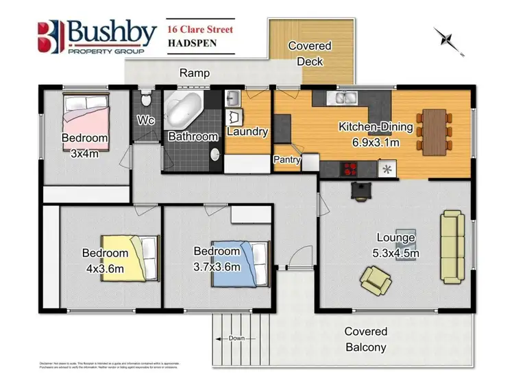 Floorplan of Homely house listing, 16 Clare Street, Hadspen TAS 7290