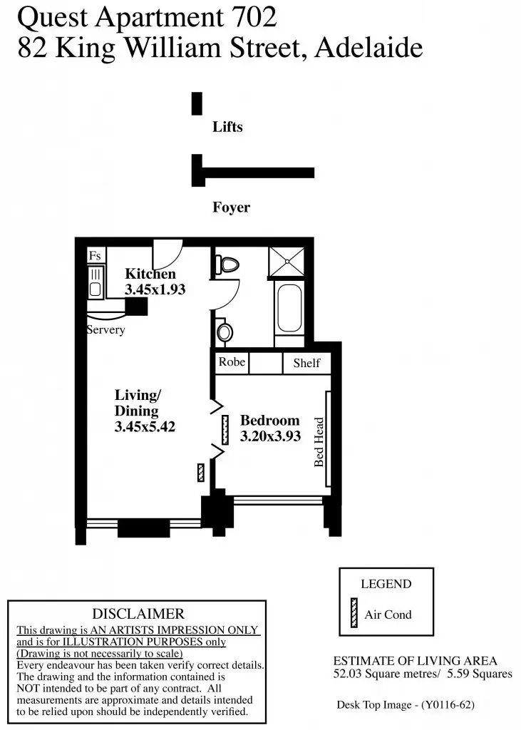 Floorplan of Homely apartment listing, 702/82 King William Street, Adelaide SA 5000