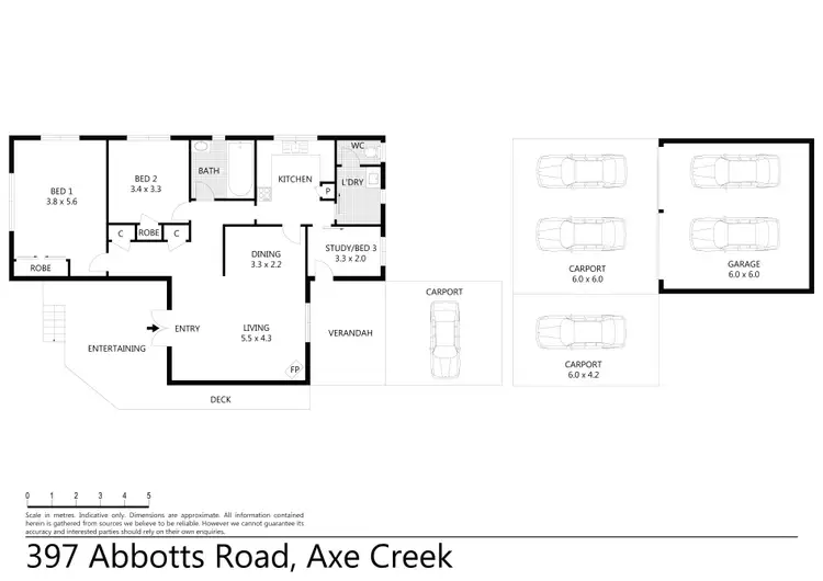 Floorplan of Homely house listing, 397 Abbotts Road, Axe Creek VIC 3551