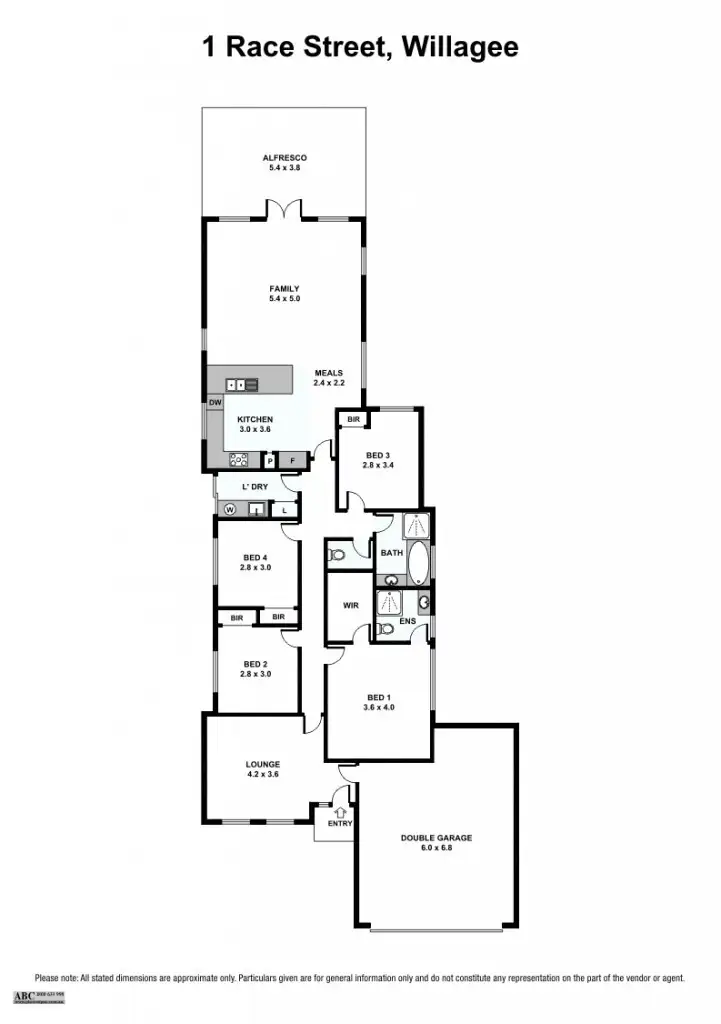 Floorplan of Homely house listing, 1 Race St, Willagee WA 6156