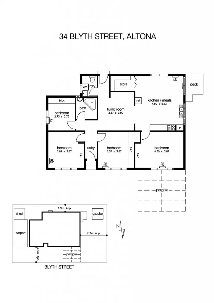 Floorplan of Homely house listing, 34 Blyth Street, Altona VIC 3018