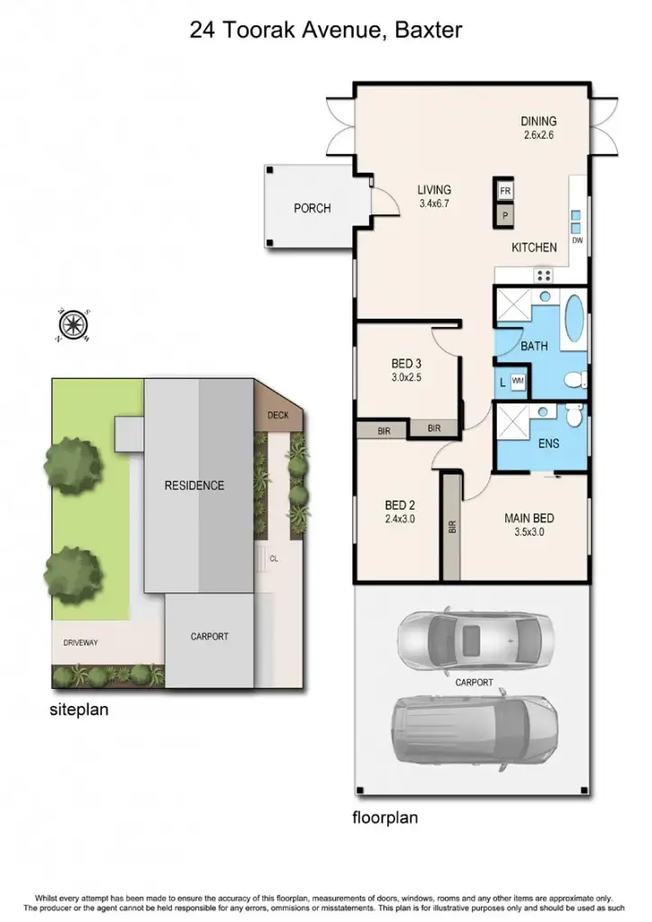 Floorplan of Homely house listing, 24 Toorak Avenue, Baxter VIC 3911