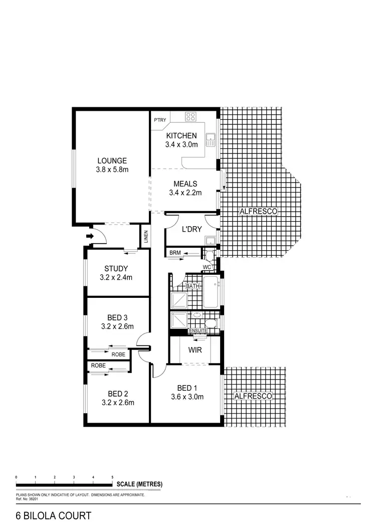 Floorplan of Homely house listing, 6 Billola Court, Eaglehawk VIC 3556