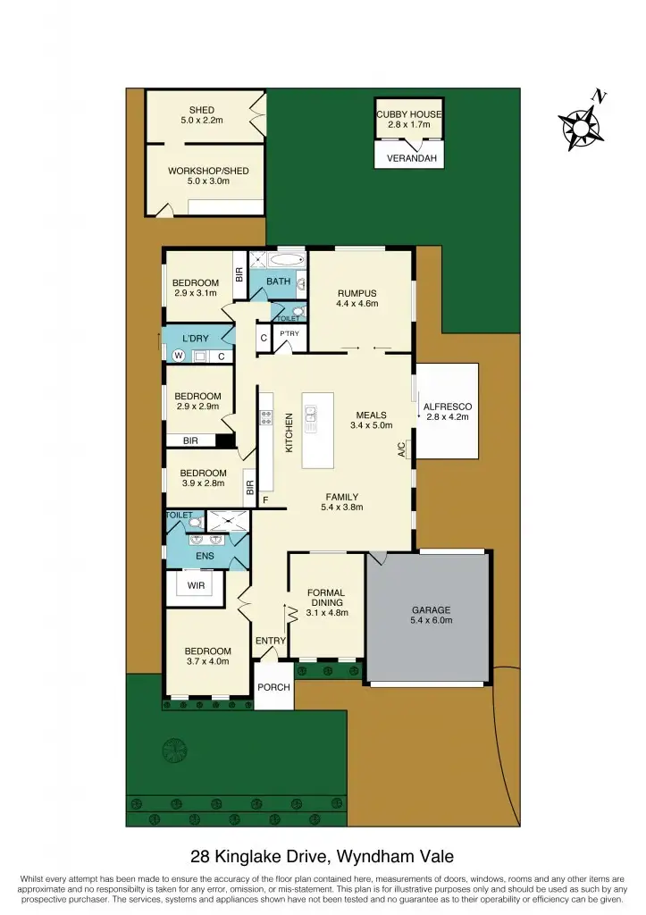 Floorplan of Homely house listing, 28 Kinglake Drive, Wyndham Vale VIC 3024