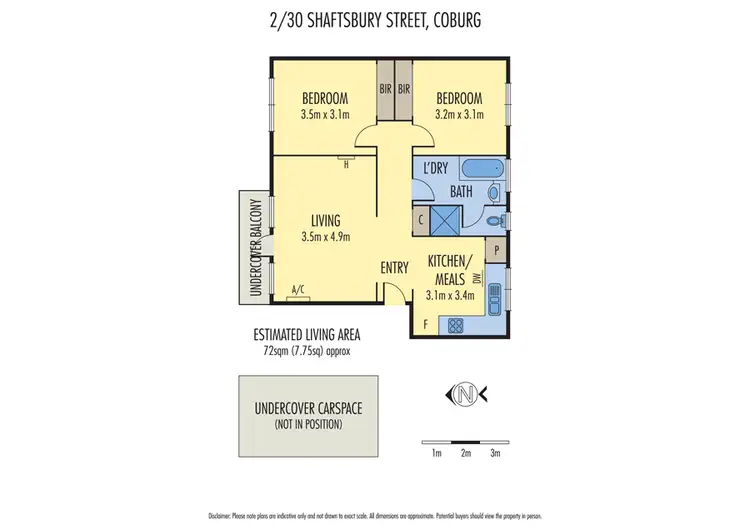 Floorplan of Homely unit listing, 2/30 Shaftsbury Street, Coburg VIC 3058