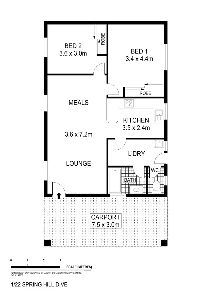 Floorplan of Homely house listing, 1/22 Spring Hill Drive, Spring Gully VIC 3550