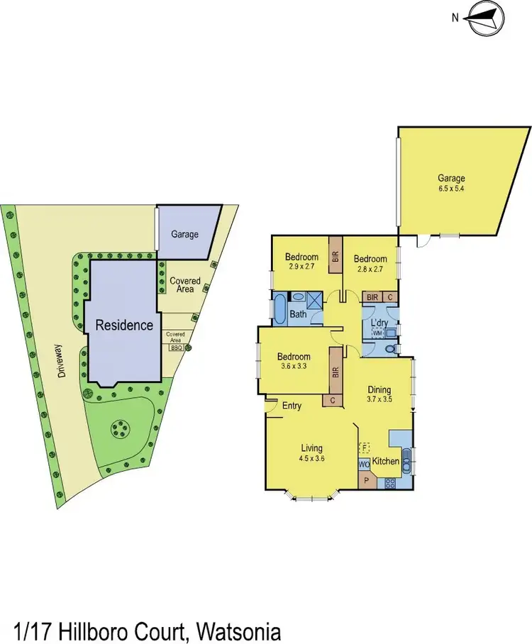 Floorplan of Homely unit listing, 1/7 Hillboro Court, Watsonia VIC 3087