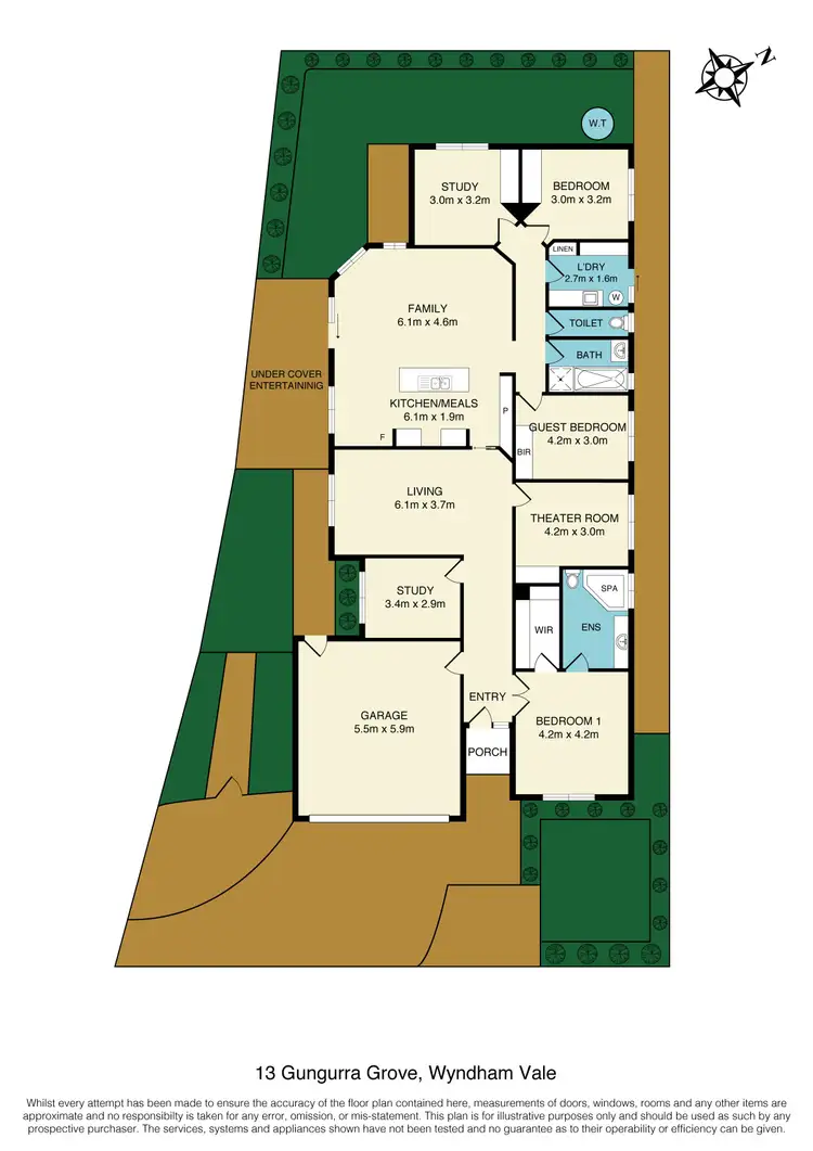 Floorplan of Homely house listing, 13 Gungurra Grove, Wyndham Vale VIC 3024