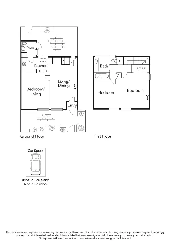 Floorplan of Homely townhouse listing, 5/201 Graham Street, Port Melbourne VIC 3207