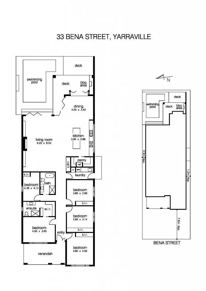 Floorplan of Homely house listing, 33 Bena Street, Yarraville VIC 3013