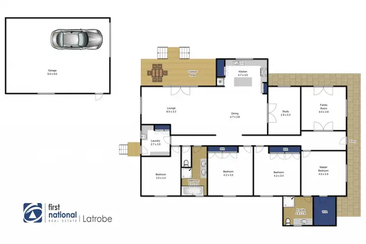 Floorplan of Homely house listing, 13 Jack Farmer Way, Traralgon VIC 3844