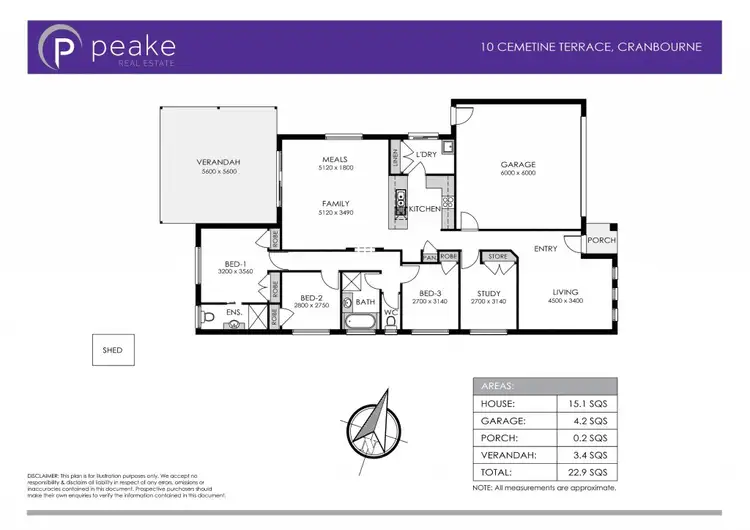 Floorplan of Homely house listing, 10 Cemetine Terrace, Cranbourne VIC 3977