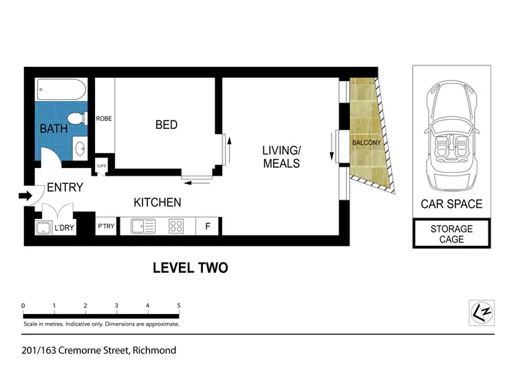 Floorplan of Homely apartment listing, 201/163 Cremorne Street, Richmond VIC 3121