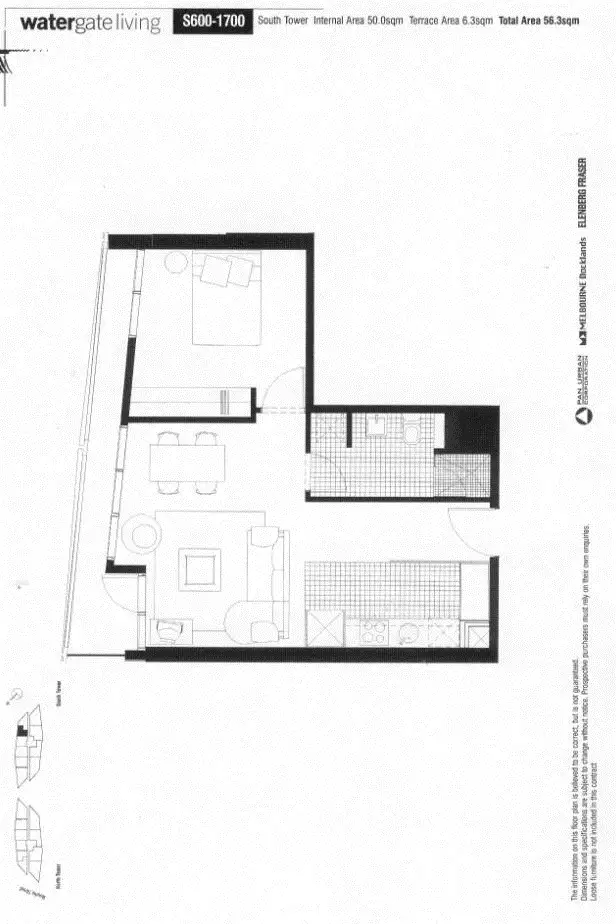 Floorplan of Homely apartment listing, 1500/8 Waterview Walk, Docklands VIC 3008