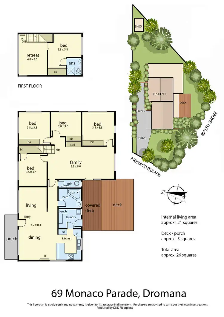 Floorplan of Homely house listing, 69 Monaco Pde, Dromana VIC 3936