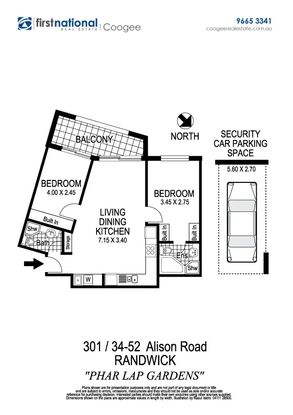 Floorplan of Homely unit listing, 301/34 Alison Road, Randwick NSW 2031