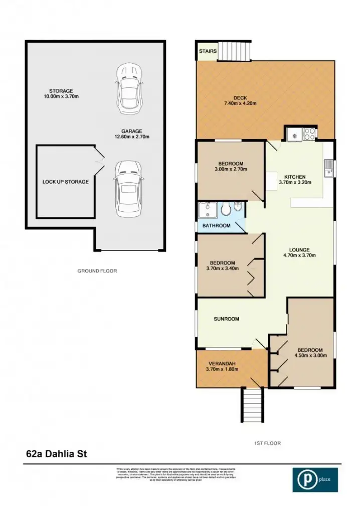 Floorplan of Homely house listing, 62A Dahlia Street, Cannon Hill QLD 4170