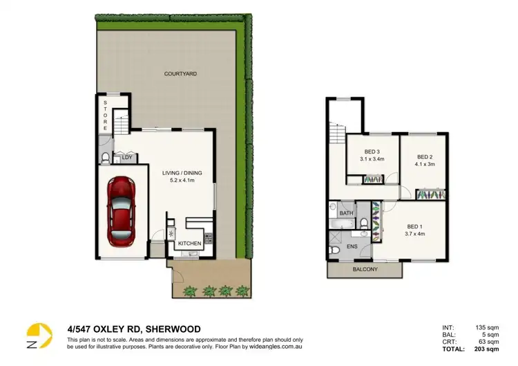 Floorplan of Homely townhouse listing, 4/547 Oxley Road, Sherwood QLD 4075