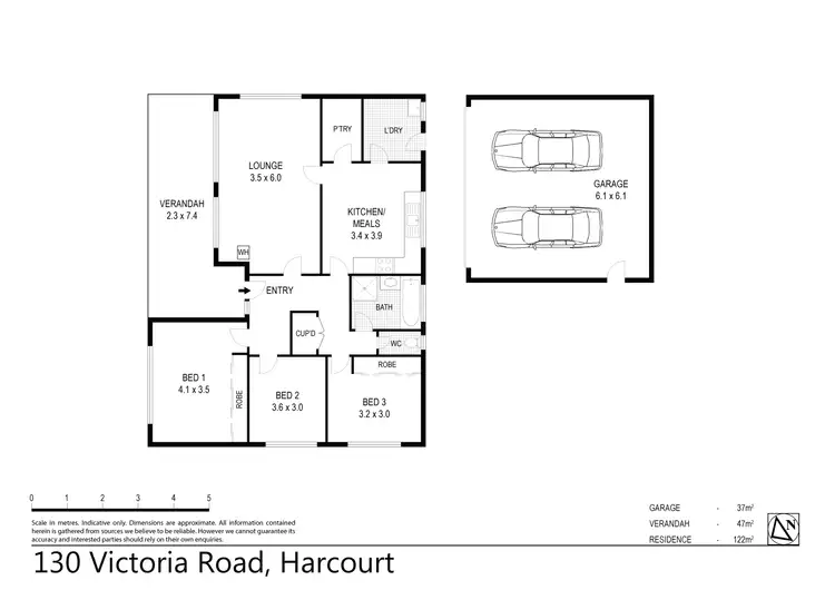 Floorplan of Homely house listing, 130 Victoria Road, Harcourt VIC 3453