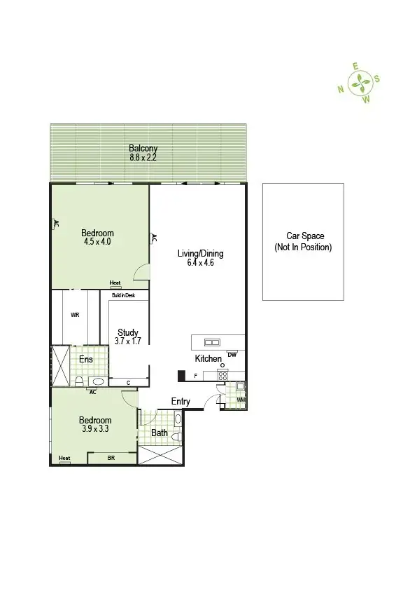 Floorplan of Homely apartment listing, 1/77 Nott Street, Port Melbourne VIC 3207