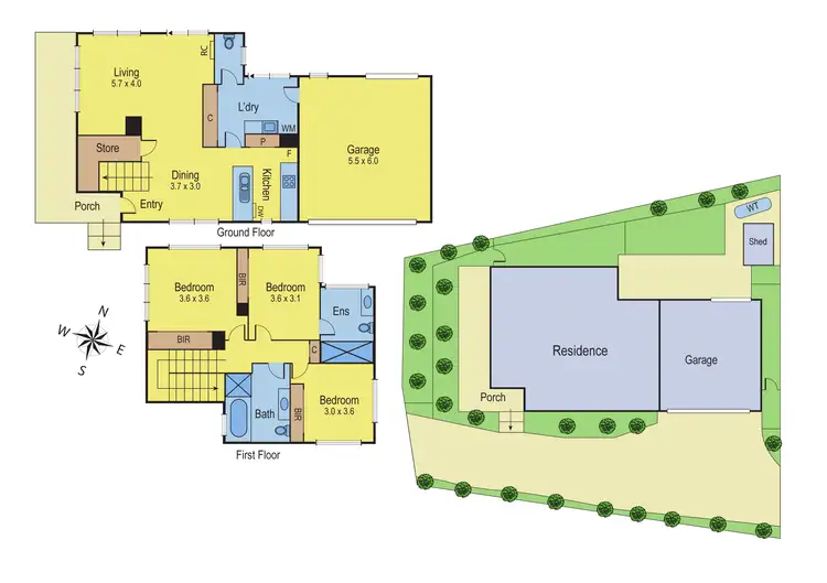 Floorplan of Homely townhouse listing, 1/16 Hutcheson Avenue, Highton VIC 3216
