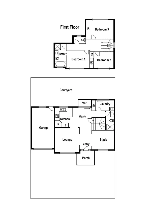 Floorplan of Homely townhouse listing, 1/21 Crookston Road, Reservoir VIC 3073