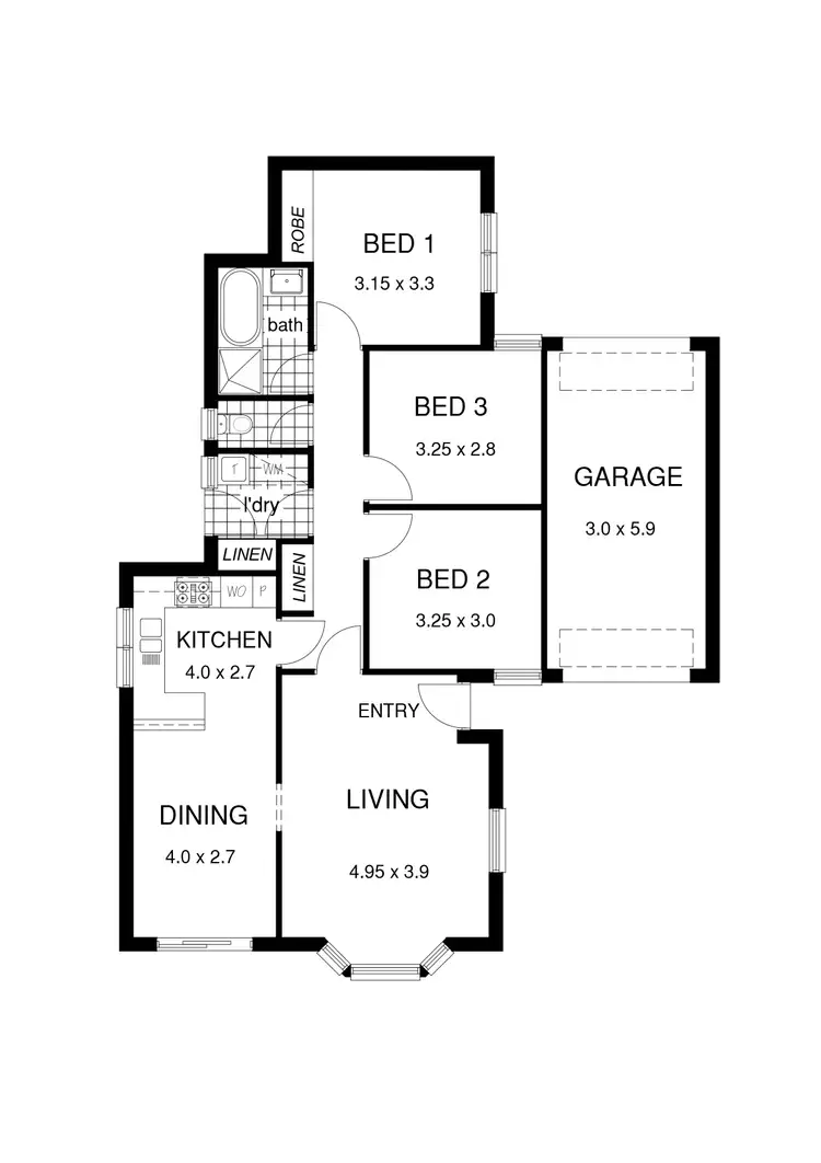 Floorplan of Homely unit listing, 4/440 Grange Road, Fulham Gardens SA 5024
