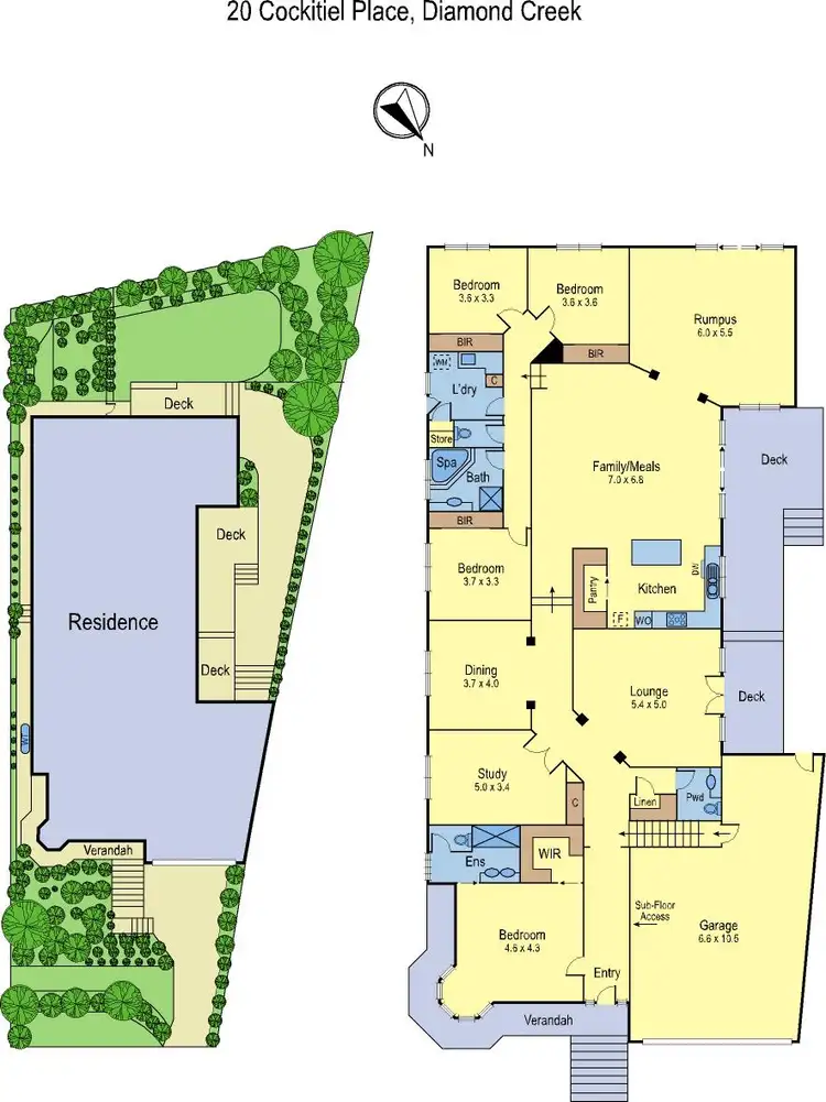 Floorplan of Homely house listing, 20 Cockatiel Place, Diamond Creek VIC 3089