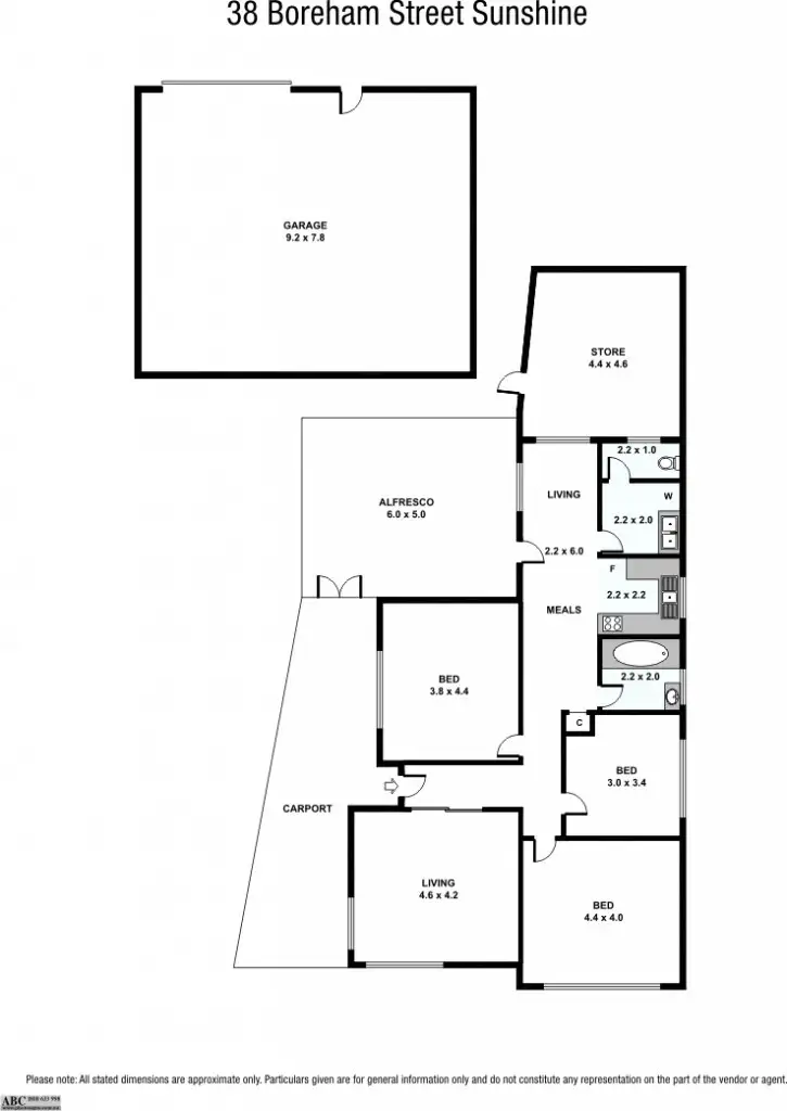Floorplan of Homely house listing, 38 Boreham Street, Sunshine VIC 3020