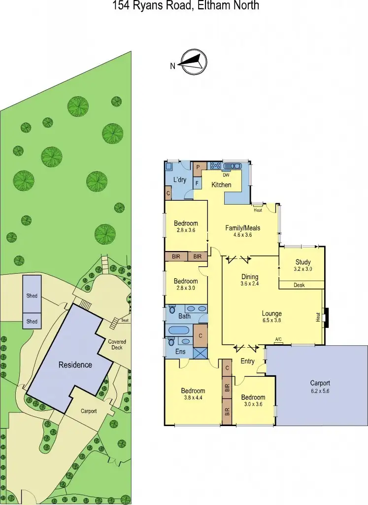 Floorplan of Homely house listing, 154 Ryans Road, Eltham North VIC 3095