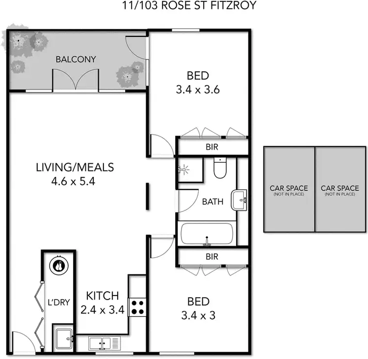 Floorplan of Homely apartment listing, 11/103 Rose Street, Fitzroy VIC 3065