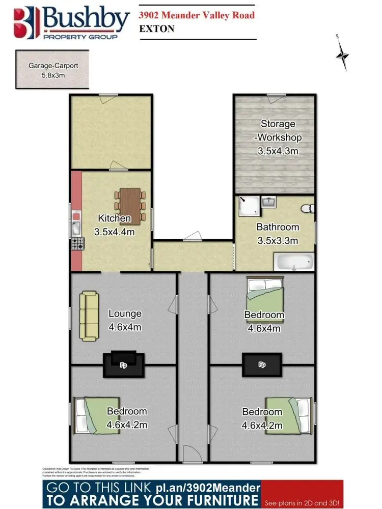 Floorplan of Homely house listing, 3902 Meander Valley Road, Exton TAS 7303