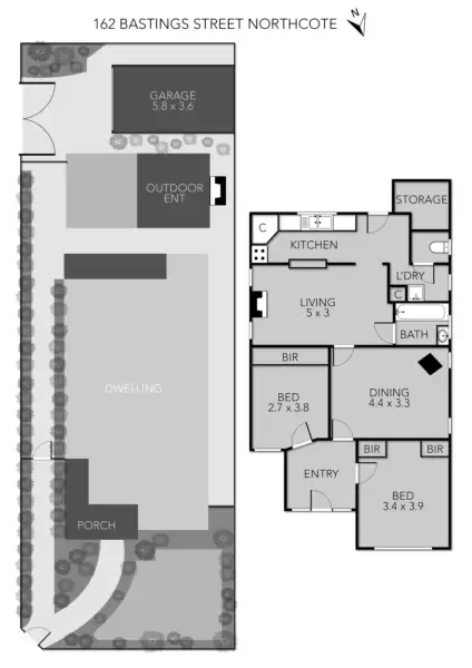 Floorplan of Homely house listing, 162 Bastings Street, Northcote VIC 3070