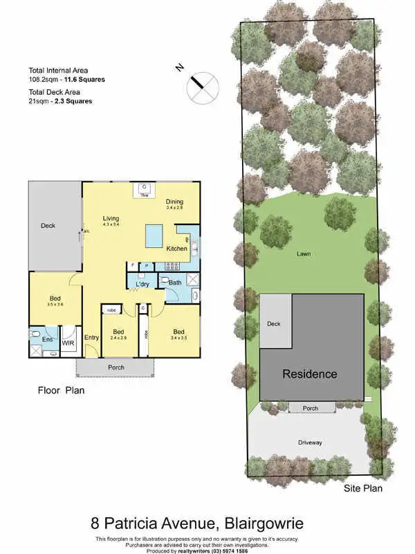 Floorplan of Homely house listing, 8 Patricia Avenue, Blairgowrie VIC 3942