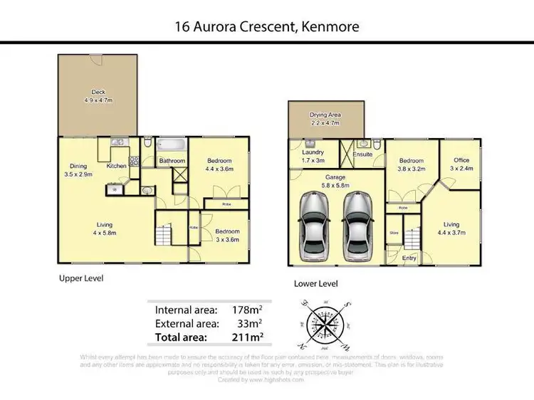Floorplan of Homely house listing, 16 Aurora Crescent, Kenmore QLD 4069