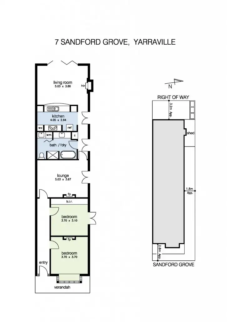 Floorplan of Homely house listing, 7 Sandford Grove, Yarraville VIC 3013