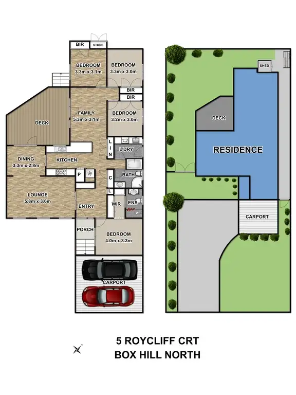Floorplan of Homely house listing, 5 Roycliff Court, Box Hill North VIC 3129