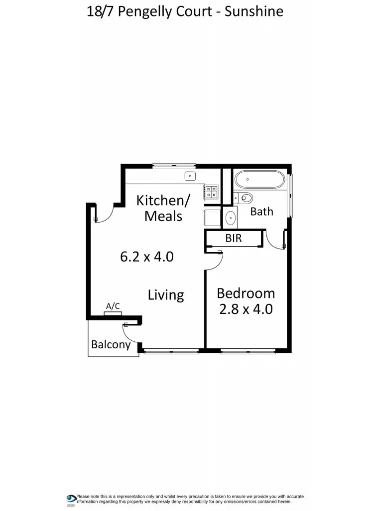 Floorplan of Homely apartment listing, 18/7 Pengelly Court, Sunshine VIC 3020