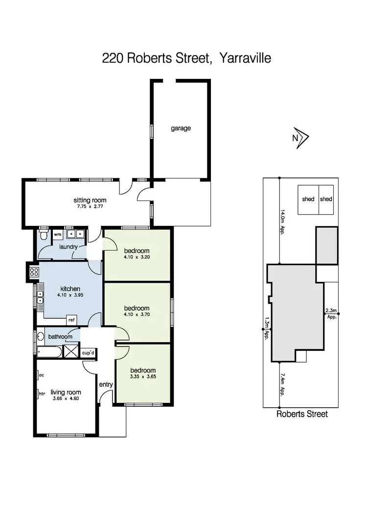Floorplan of Homely house listing, 220 Roberts Street, Yarraville VIC 3013
