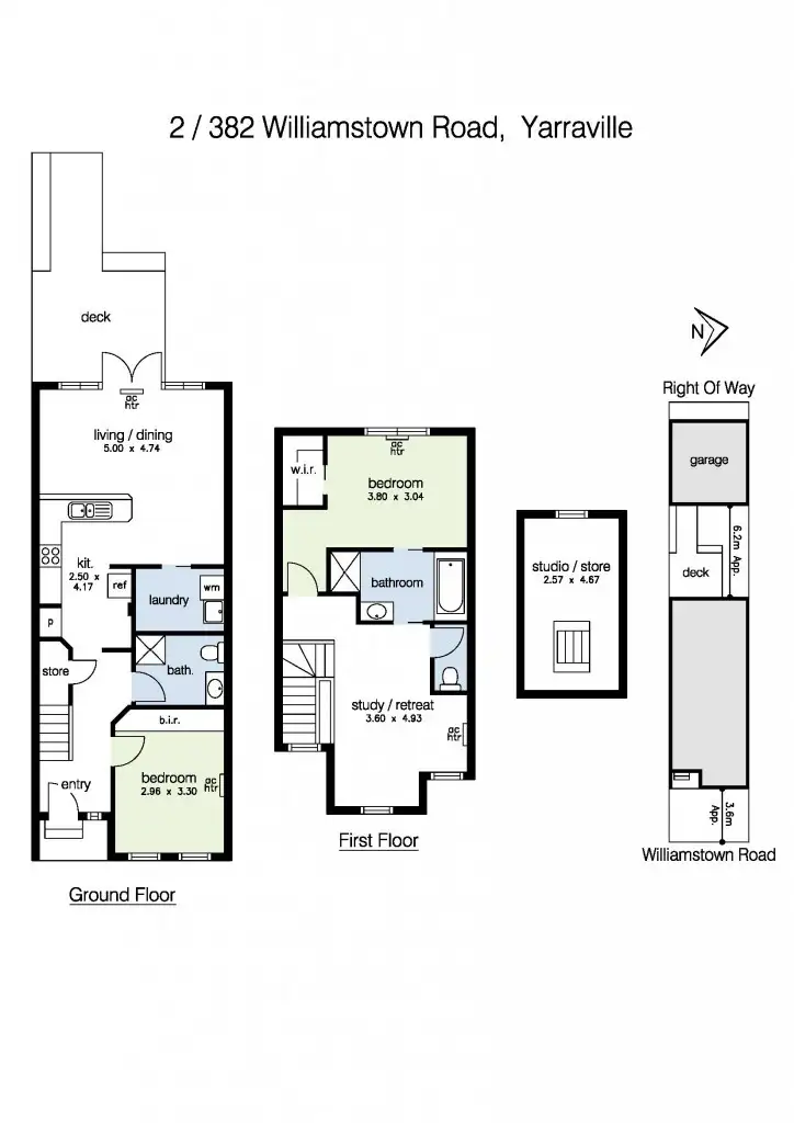 Floorplan of Homely house listing, 2/382 Williamstown Road, Yarraville VIC 3013