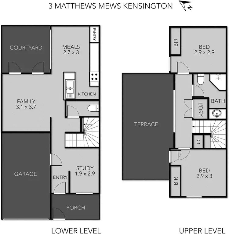 Floorplan of Homely house listing, 3 Matthews Mews, Kensington VIC 3031