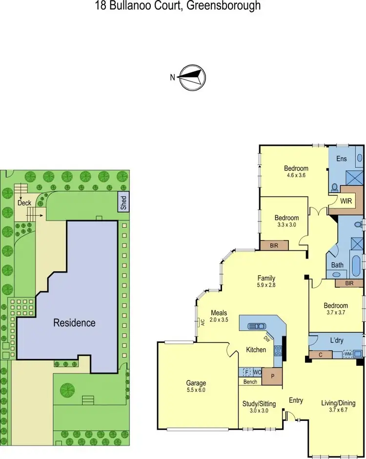 Floorplan of Homely house listing, 18 Bullanoo Court, Greensborough VIC 3088