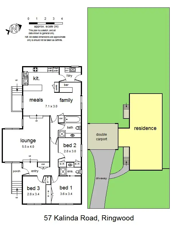 Floorplan of Homely house listing, 57 Kalinda Road, Ringwood VIC 3134