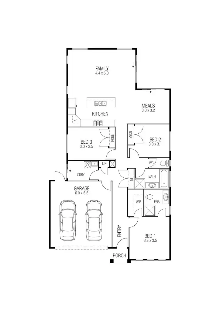 Floorplan of Homely house listing, 6 Blue Hill Way, Wollert VIC 3750