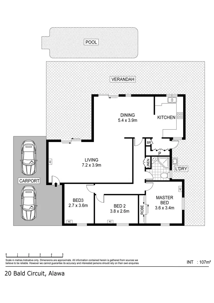 Floorplan of Homely house listing, 20 Bald Circuit, Alawa NT 810