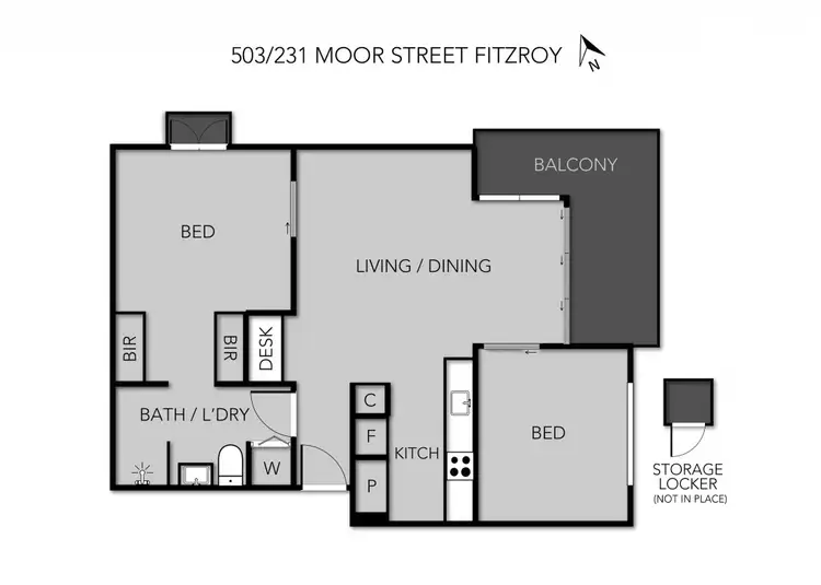 Floorplan of Homely apartment listing, 503/231 Moor Street, Fitzroy VIC 3065