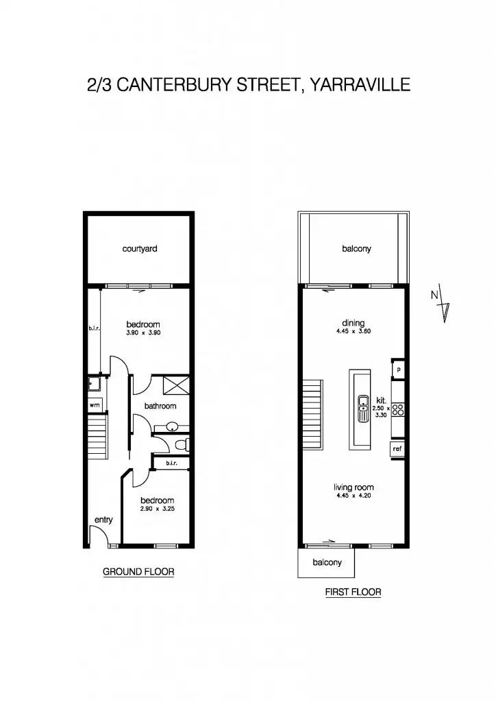 Floorplan of Homely house listing, 2/3 Canterbury Street, Yarraville VIC 3013