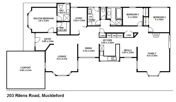 Floorplan of Homely house listing, 203 Rilens Road, Muckleford VIC 3451